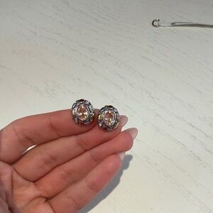 Elegant Silver and Gold Stud Earrings